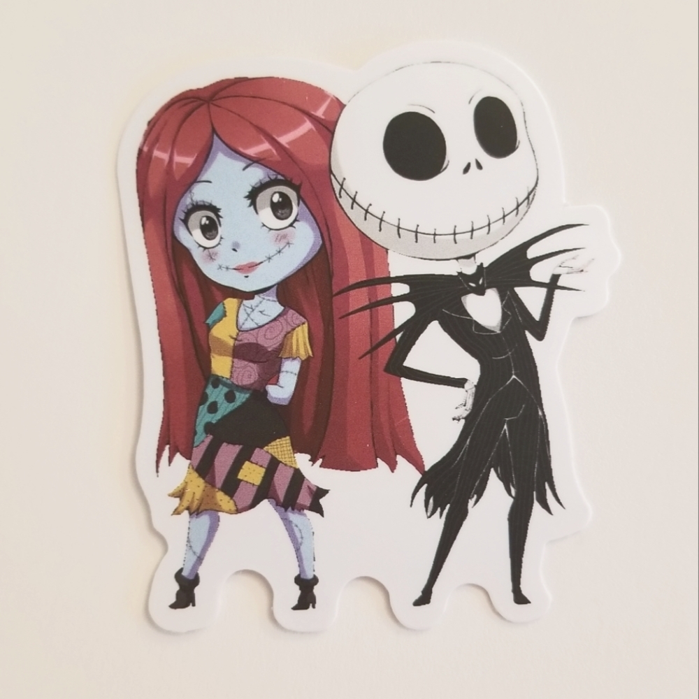 10/$10 The Nightmare Before Christmas Jack & Sally Sticker